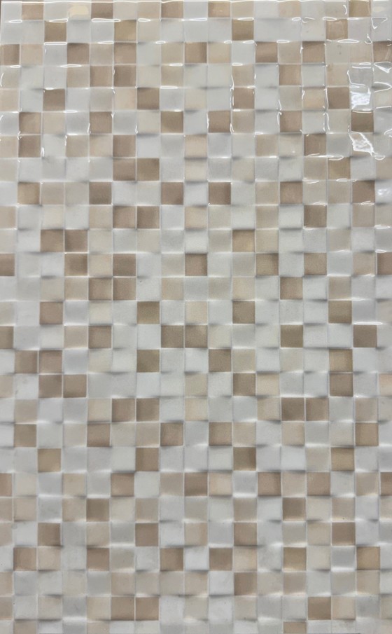 NB17219 Cubic Crema Mosaic Effect Wall Tile 250x400mm - 3.1m²